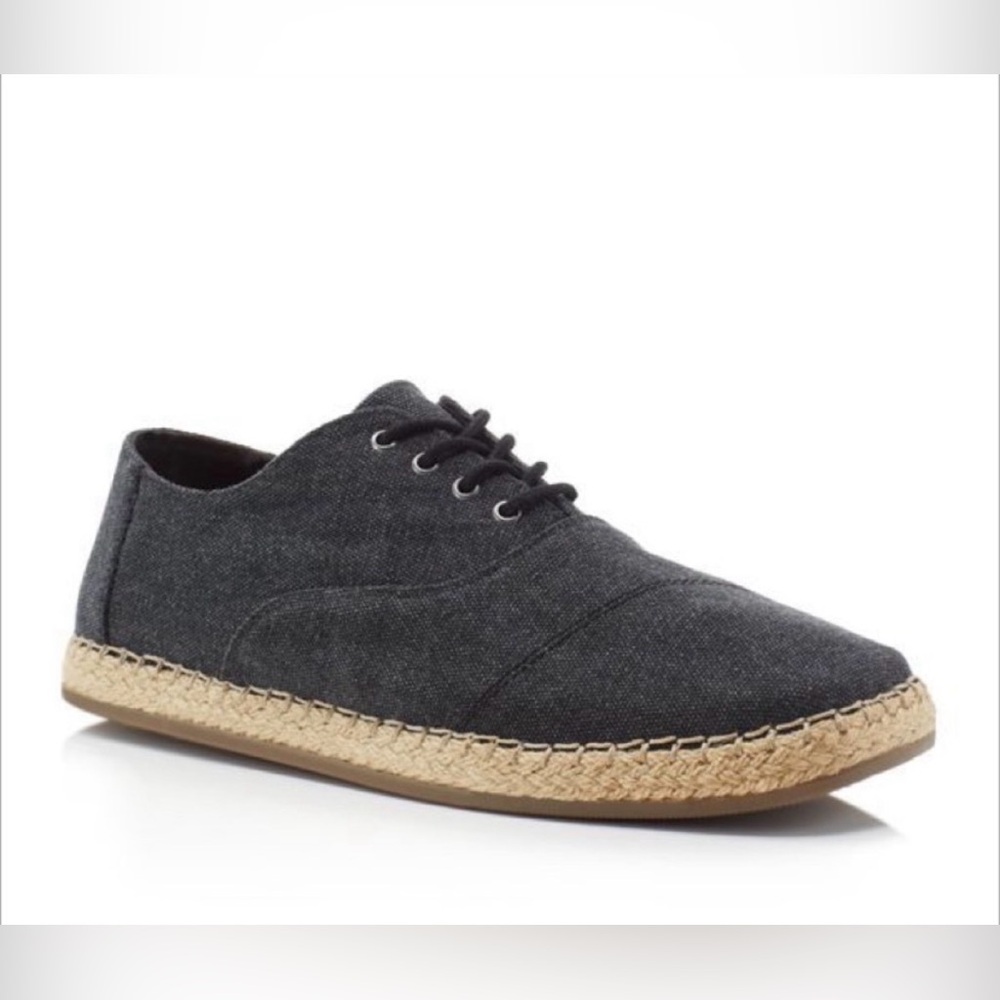 TOMS Men’s Camino Canvas Lace Up Espadrille Casual Shoe SZ 8.5 M